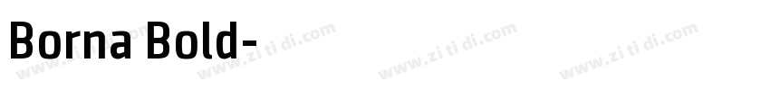 Borna Bold字体转换